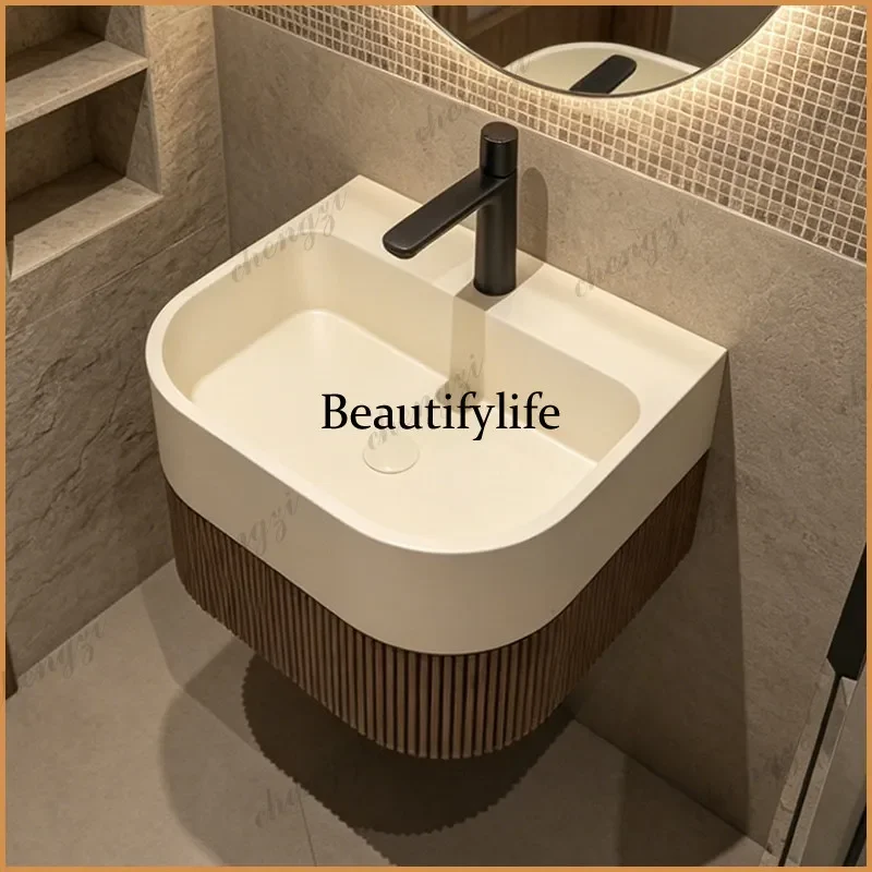 Y136 5 medieval style walnut pattern wall-mounted wall-type washbasin small washbasin integrated bathroom washbasin