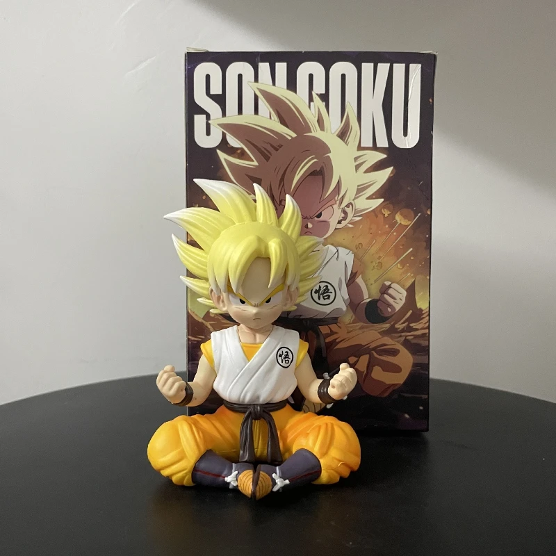 12 センチメートルドラゴンボール幼年シリーズ Q バージョン孫悟空アニメフィギュアカカロットデスクデスクトップ装飾装飾コレクションおもちゃ