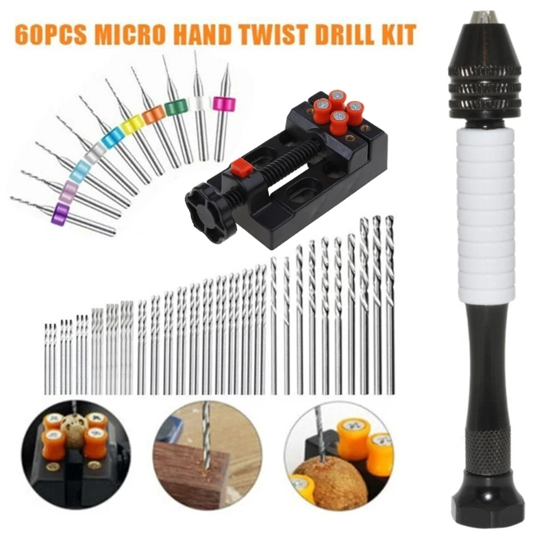 Pin Vise Twist Drill Bits for Making Keychain Model Sculpture Dropship