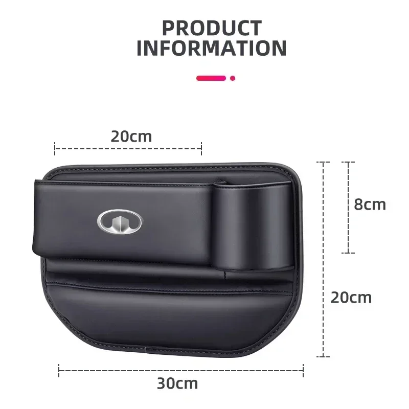 Car Seat Slit Box Organizer Leather Car Seat Crevice Gap Storage Bag For Great Wall Hover H5 H3 Safe M4 Wingle 5 Deer Voleex C30