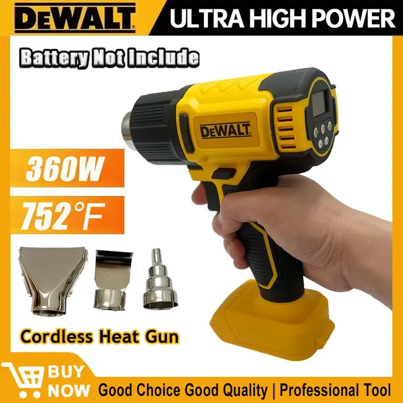 

DEWALT 18V 21V Heat Gun Shrink Wrapping Tool Cordless Hot Air Gun Electric Air Dryer Soldering Thermal Blower For DeWalt