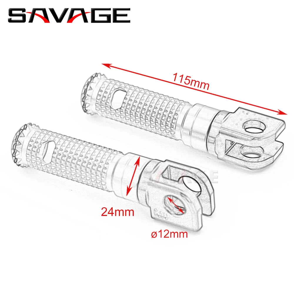 Front Foot Pegs For KAWASAKI Z125 Z650 Z900 Z1000 NINJA 250 300