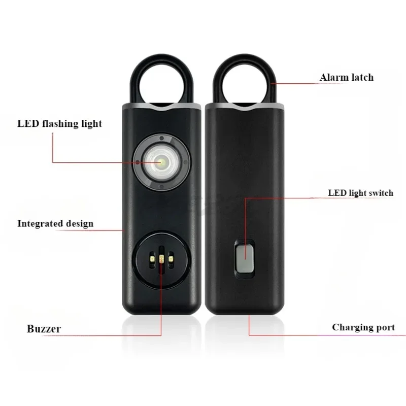 Electronic Anti Wolf Device Integrated Charging Personal Alarm for Female Students To Protect Themselves Key Chain