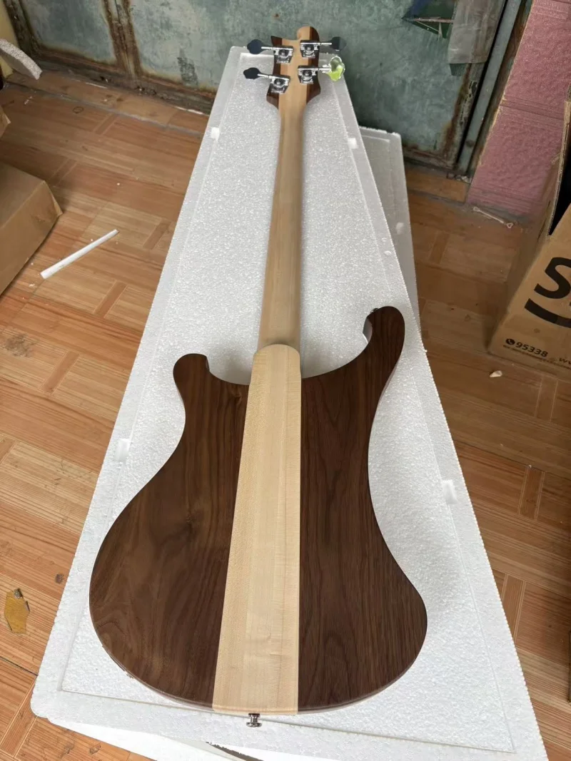In stocks, 4-string Rick bass, walnut body, maple neck attached to the body, matte finish, free shipping view 4