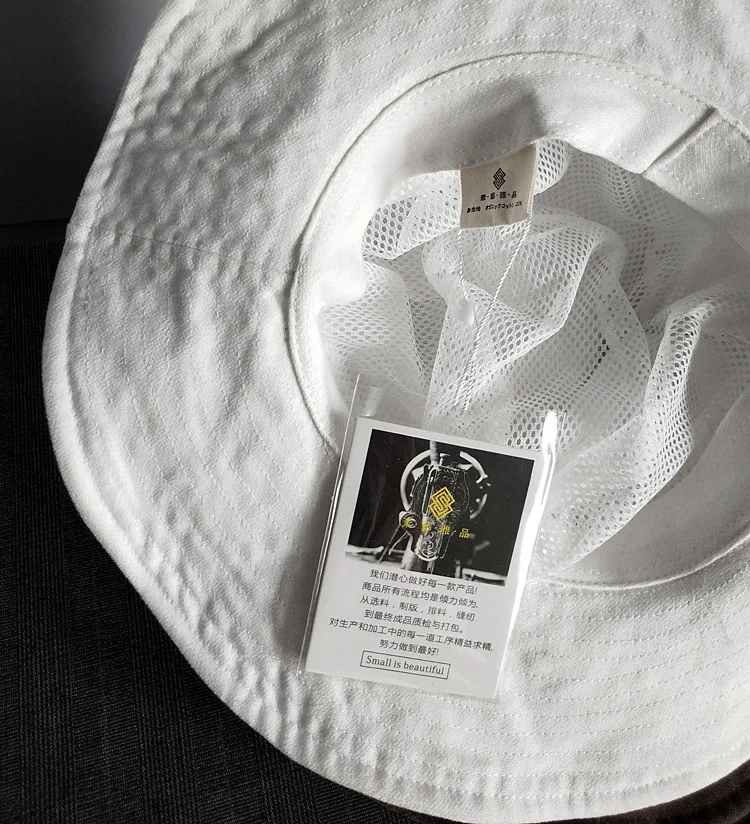 UMI MAO White Fisherman Hat Sun Visor Hat Large Brimmed Basin Hat Spring Summer Hat Outdoor Travel Yamamoto Cloth Cap Men Women