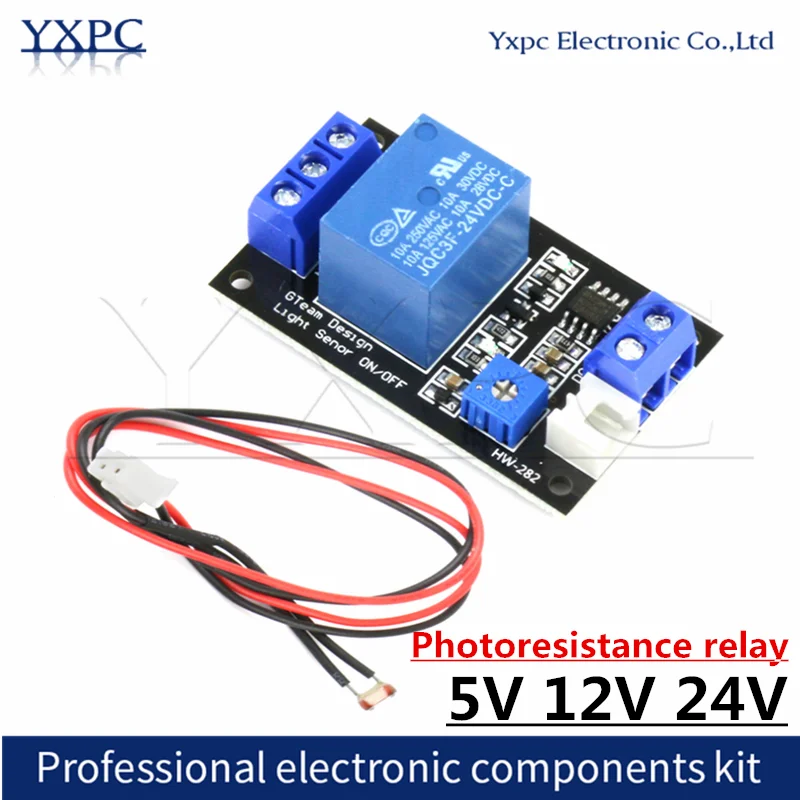 DC 5V/12V/24V Photoswitch Photoresistance LDR Photoresistor No optical induction control Relay Module Light Detect