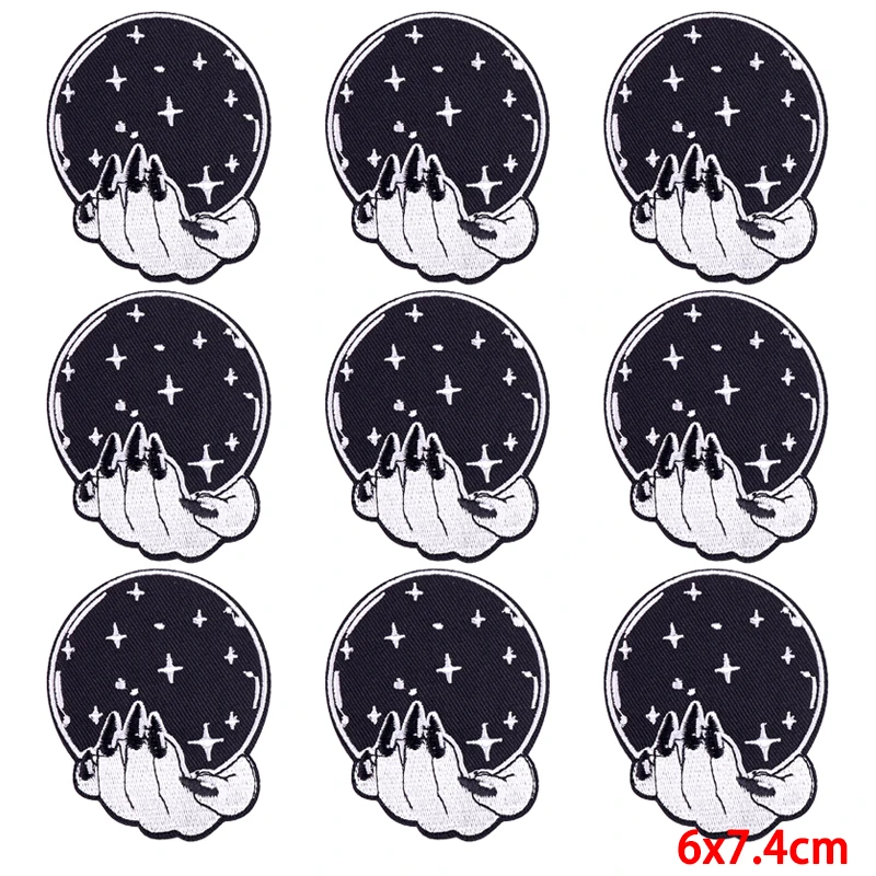 10Pcs/Lot Magic Witchcraft Patch Iron On Patches For Clothing Thermoadhesive Patches On Clothes Hip Hop Punk Embroidery Patch