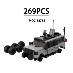Classic Custom MOC-88738 Tactics Agent Car SUV 8 Grid Car Stitching Model 290 Pieces Boy Toys Birthday Gifts Christmas Toys Gift