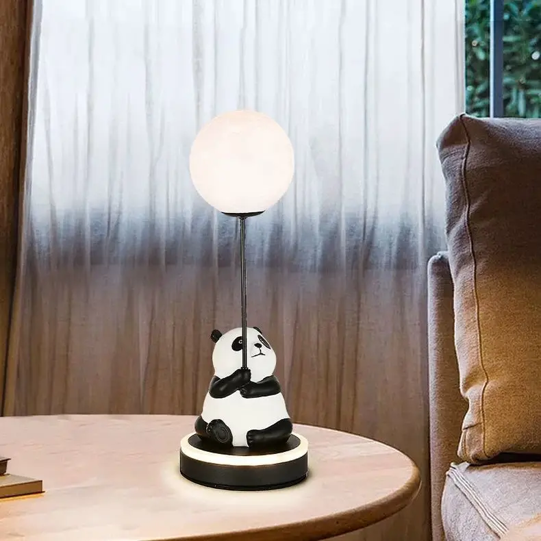 Panda Cartoon Decorative Desk Lamp Bedroom Children's Room Bedlight Creative Cute Balloon Male and Female Nightlight