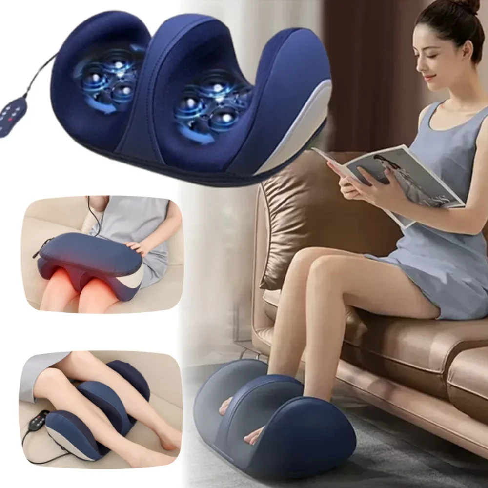 For  Big Electric Foot Leg Massager Deep Tissue Shiatsu Kneading Relax Heated Roller Calf Relieve Stress Care Foot Machine Tool