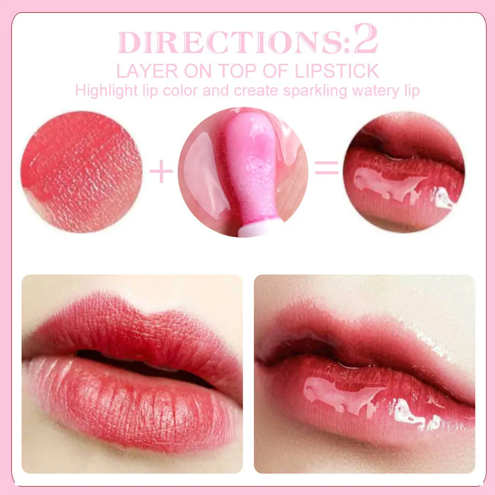 Waterproof Diamond Shimmer Glitter Lip Gloss 5 colori Sparkling Glitter Liquid Lipstick Diamond Pearl Lip Gloss Sexy Lip Make Up