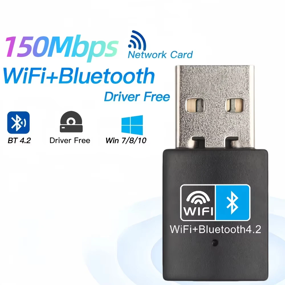 KEBIDUMEI 2 IN 1 Dual Band 900Mbps USB WiFi Bluetooth Adapter 2.4G/5GHz Wi-Fi Dongle High-Speed ​​AX600 Netwerkkaart voor PC Laptop