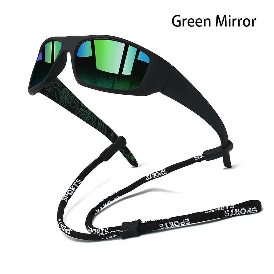 Modische Vintage-Sonnenbrille mit Kette für Männer und Frauen, zum Fahren, Angeln, Sport, Laufen, Bergsteigen, Schutzbrille – Detail 7