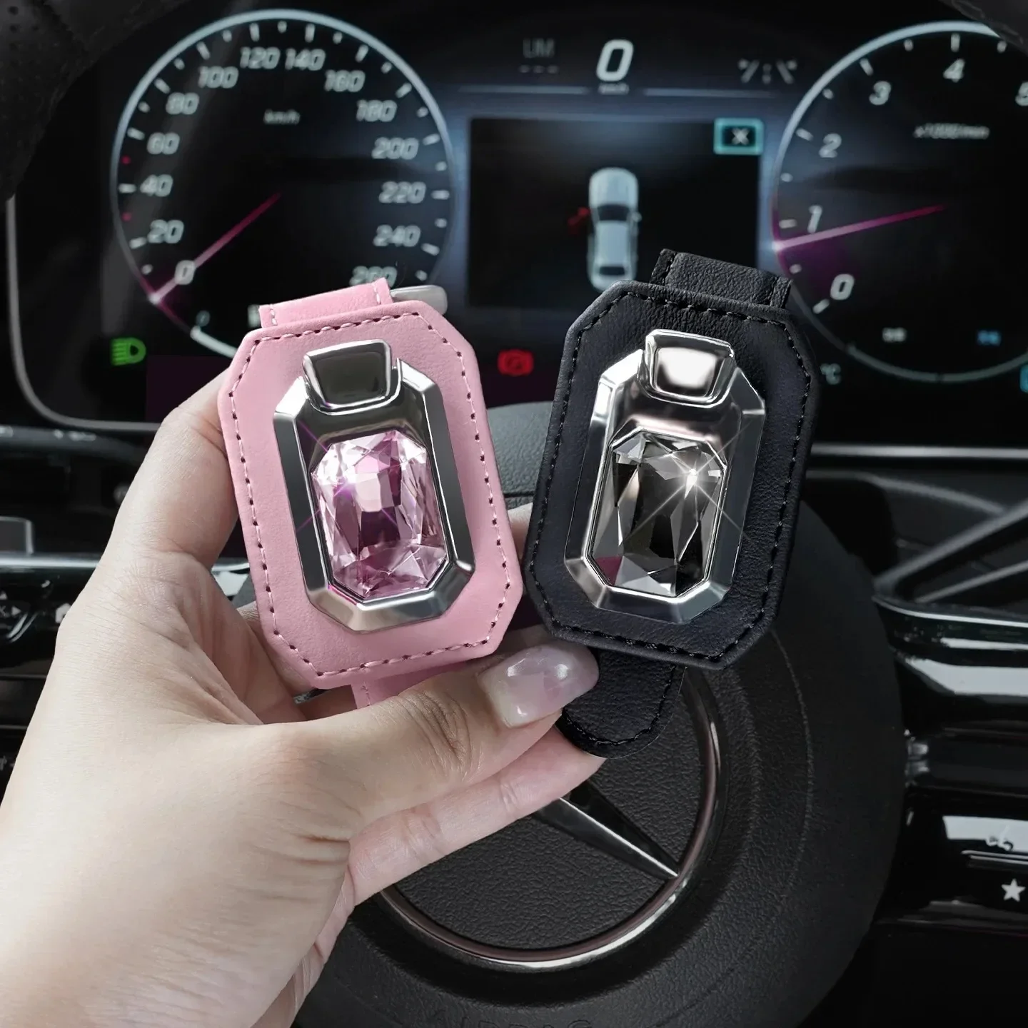 

Car Sunglasses Frame leather Glasses Clip Multi Function In Car Creative Eye Box Card Clip On Board Car Accessorie Auto Interior