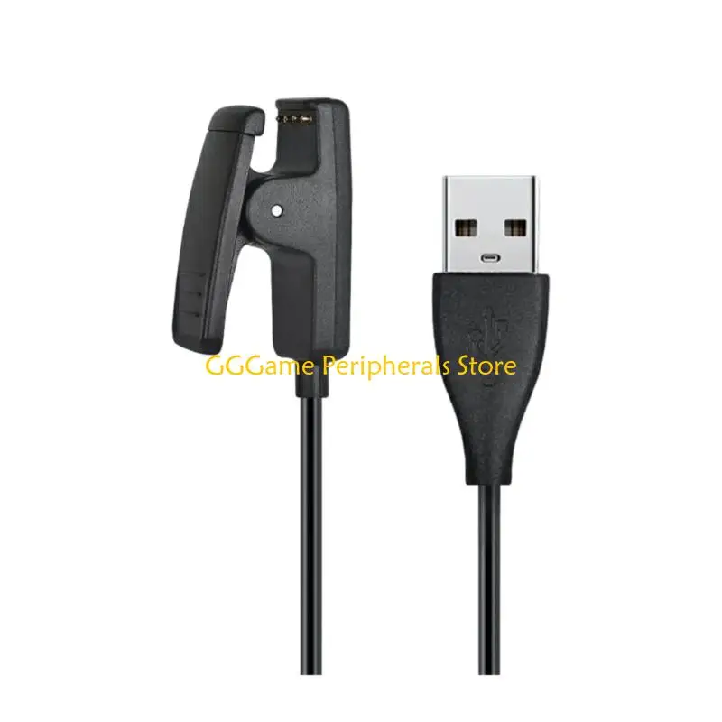 U55B Travel Backup Watch Charging Cable, Black 100cm USB-A Spare Cord for Smartwatch Users and Desk Charging