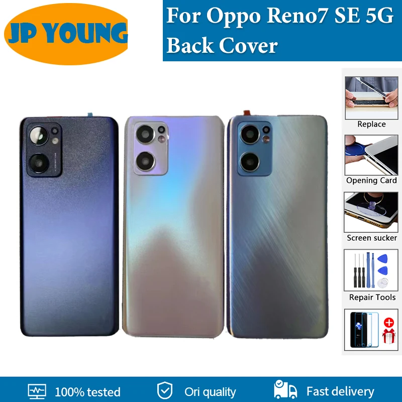 

Battery Case Cover Rear Door Housing Back Cover For Oppo Reno7 SE 5G Back Battery Cover For PFCM00 with Carmera Replacement Part