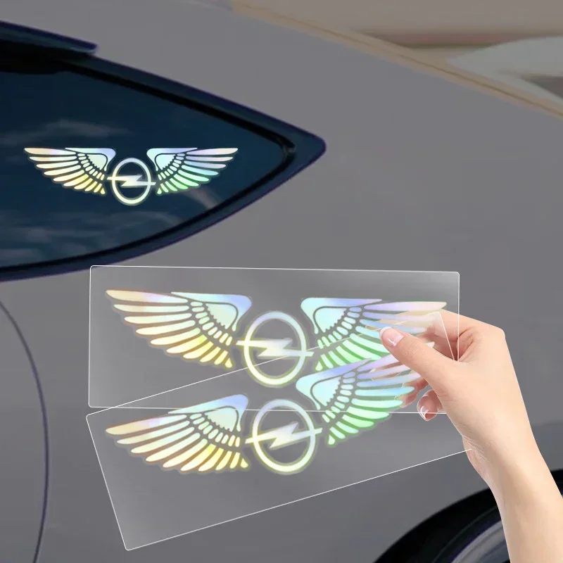

Car Logo Decorative Colorful Laser Reflective Waterproof Decals For Opel Astra Insignia Mokka Zafira Corsa Vectra Antara Meriva