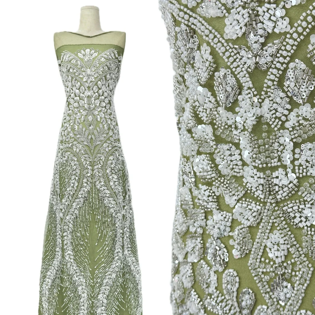 

Элитная африканская кружевная ткань с бисером 2026: Высококачественная плотная кружевная ткань с вышивкой бисером, нигерийская ткань для свадебных платьев