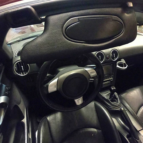 1 Pc/2 Pcs Sun Visor Vanity Mirror Cover For Porsche 911 996/997 Black Makeup Mirror Lid Replacement Car Interior Accessories