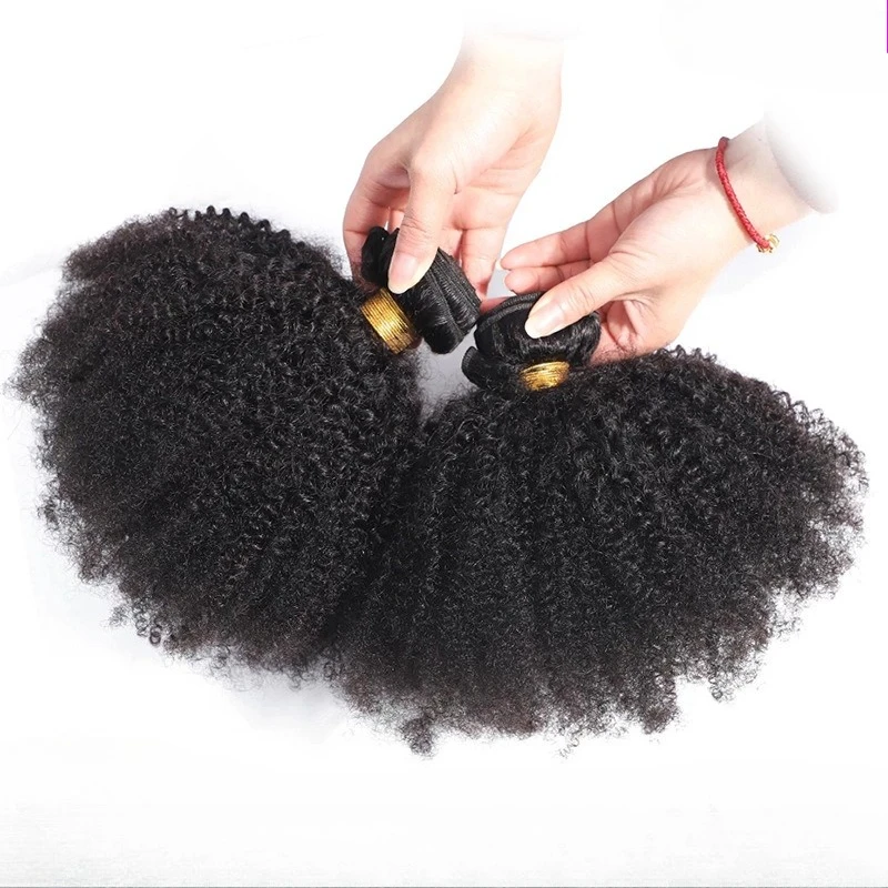 Afro-Kinky-Locken-Haarverlängerung aus Echthaar in natürlicher Farbe, doppelt gewebt, hitzebeständig, kein Ausfallen, weiche Textur – Detail 6