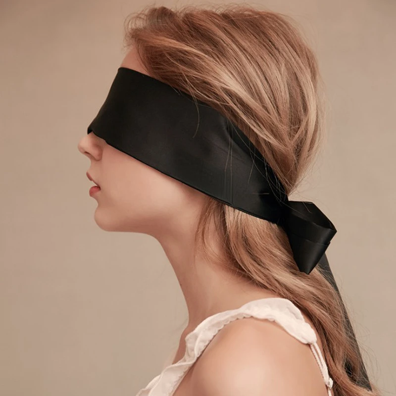 1PC Silk Eye Cover Savour Eye Patches Cute Blindfold Silk Ribbon Satin Silk Sleep Mask Sexy For Women Gift Surprise High Quality