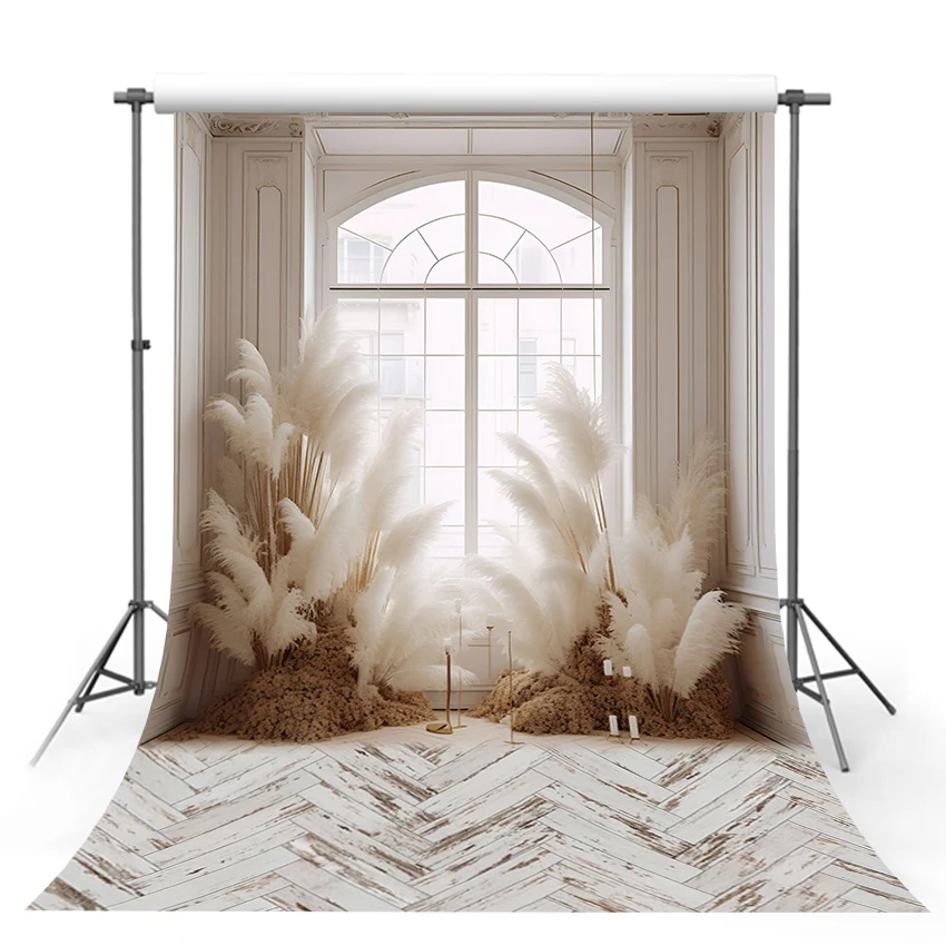 Mehofond Photography Background Indoor Window Boho Pampas Birthday Wedding Party Maternity Portrait Decor Backdrop Photo Studio