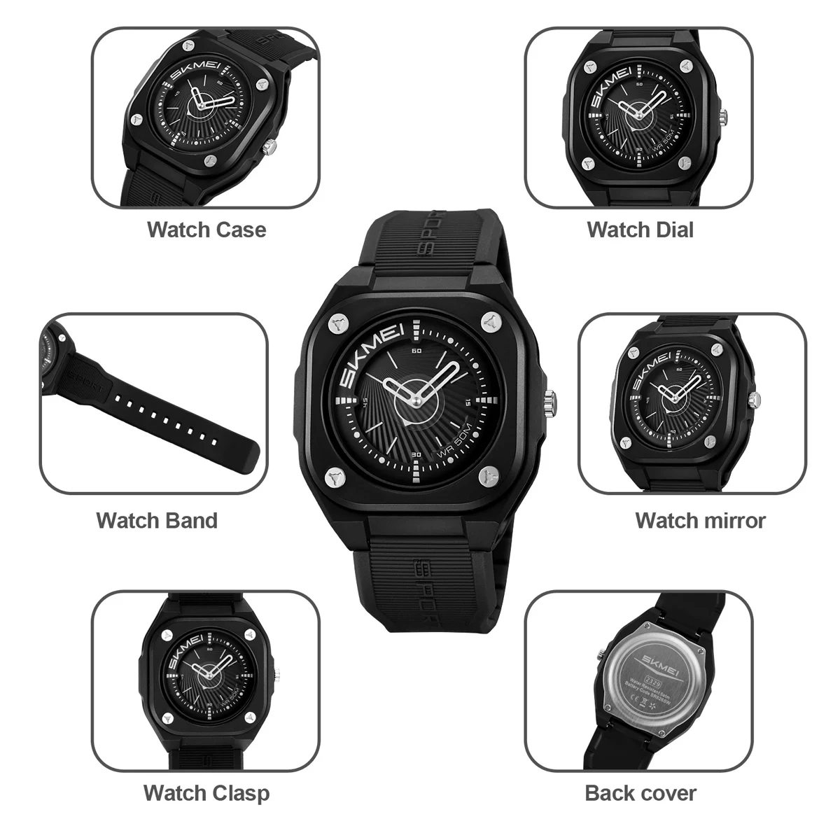 SKMEI Simple Sports Business Movement Quartz Watches Fashion Time Watch For Men Women Waterproof Outdoor Clock Casual Wristwatch