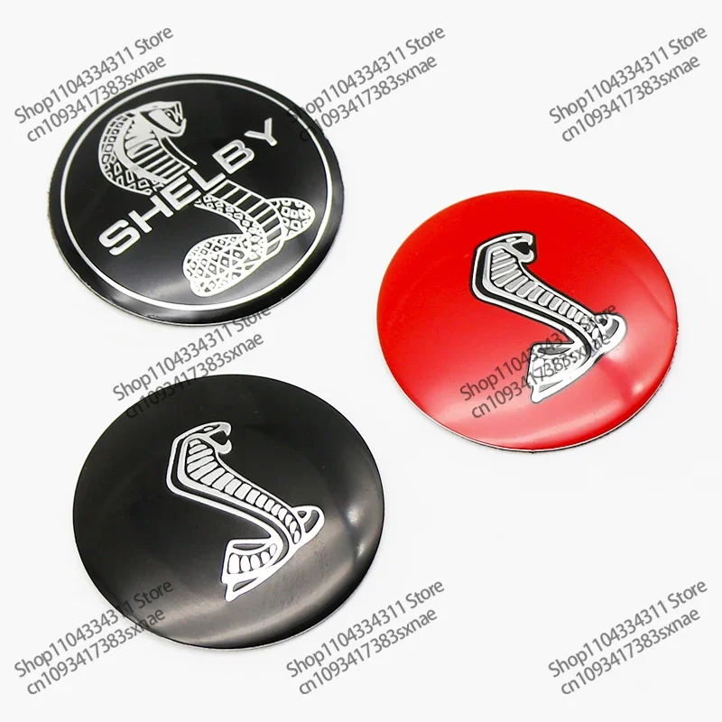 Ford Car Wheel Center Hub Cap Cobra Shape Rim Cover Stickers For Snake Focus F150 MK7 Fusion Fiesta Shelby Kuga ST MK2 3 Mustang