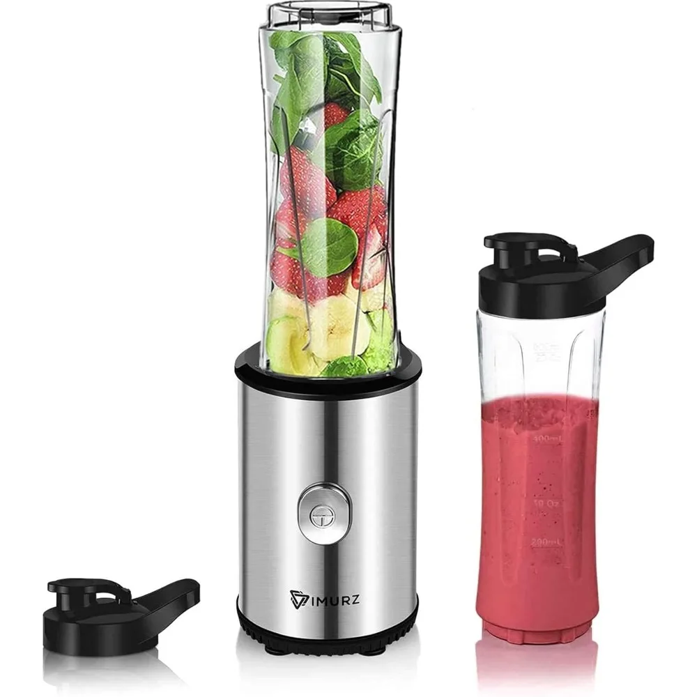 Portable Blender & Smoothie Maker Personal Mini Blender Electric Mixer with 2x600ml Blending Bottles