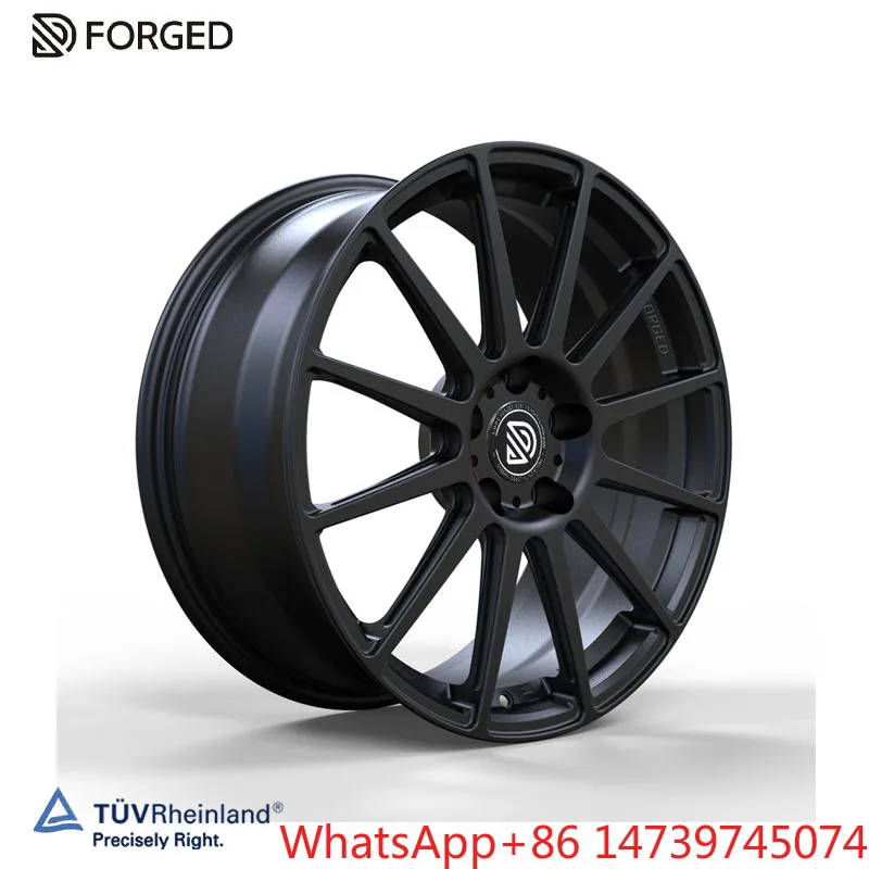 17-23 Inch Matte Black Forged Wheel Hubs 20mm 25mm ET 10000 Ton Press Car Retrofit Upgrade RimsTUV Approved Wheels High Strength