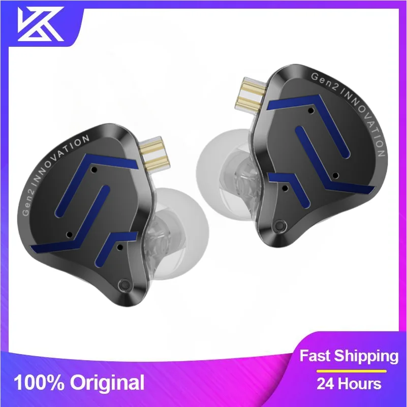 

KZ ZSN PRO 2 1BA 1DD Hybrid Drive HIFI Metal In Ear Fones De Ouvido Baixo Earbud Esporte Auricular com Cancelamento de Ruído