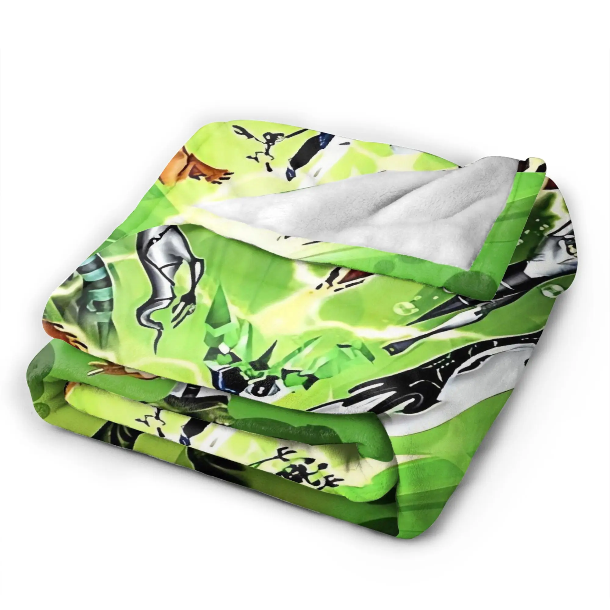 Warm BlanketGirls Boys Camping Ben 10 Omnitrix Bedding Throws  Flannel Bedspread For Home Decor Pattern Sofa Bed Cover