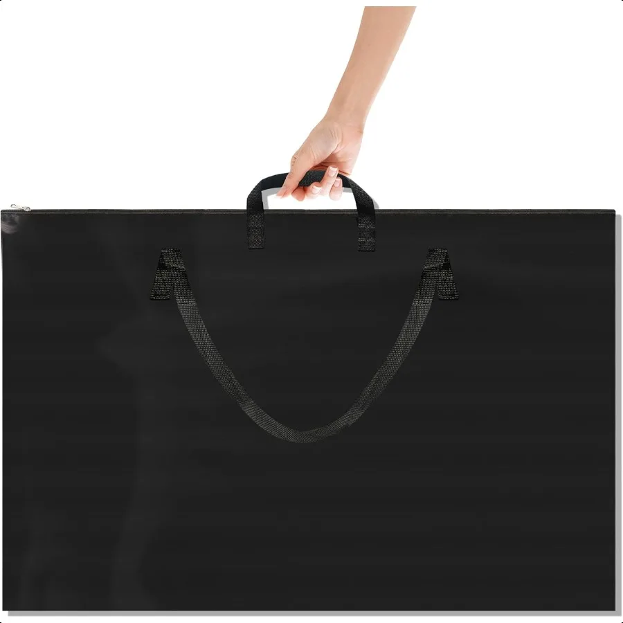 Custodia nera per portafoglio artistico 24 x 36 con tracolla