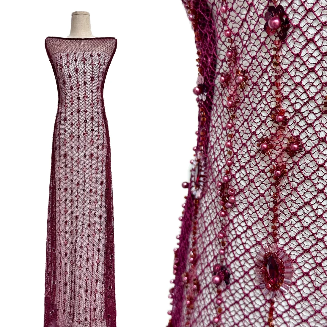 

High Quality African Stones Lace Fabric 2026 Sequins Embroidery Beads Nigerian French Tulle Lace Fabric For Bridal Wedding Dress