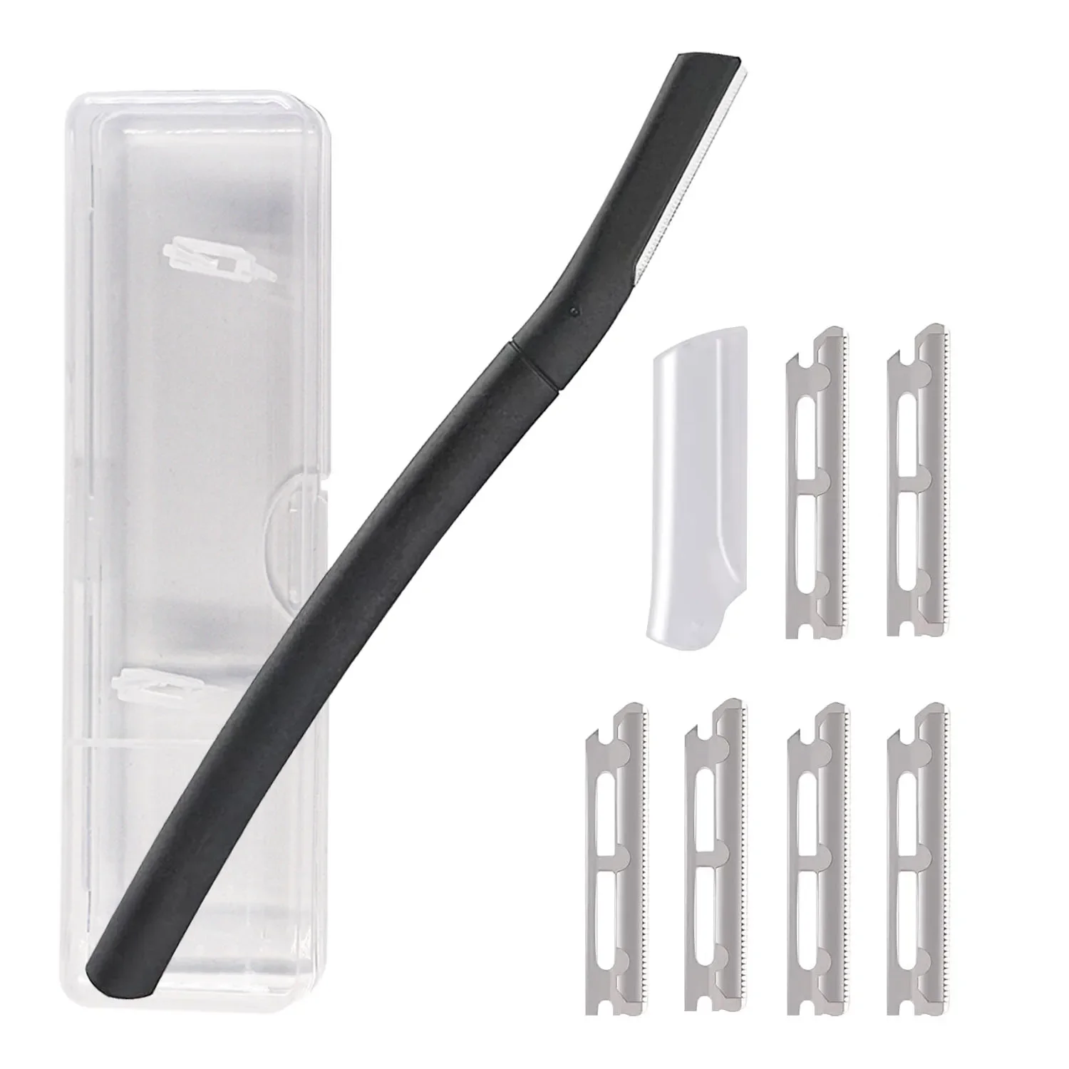 Kit rasoio per sopracciglia Barba Trimmer Dermaplaning Strumento Shaper Rasoio per viso per barba Baffi Rasoio con 6 set di lame