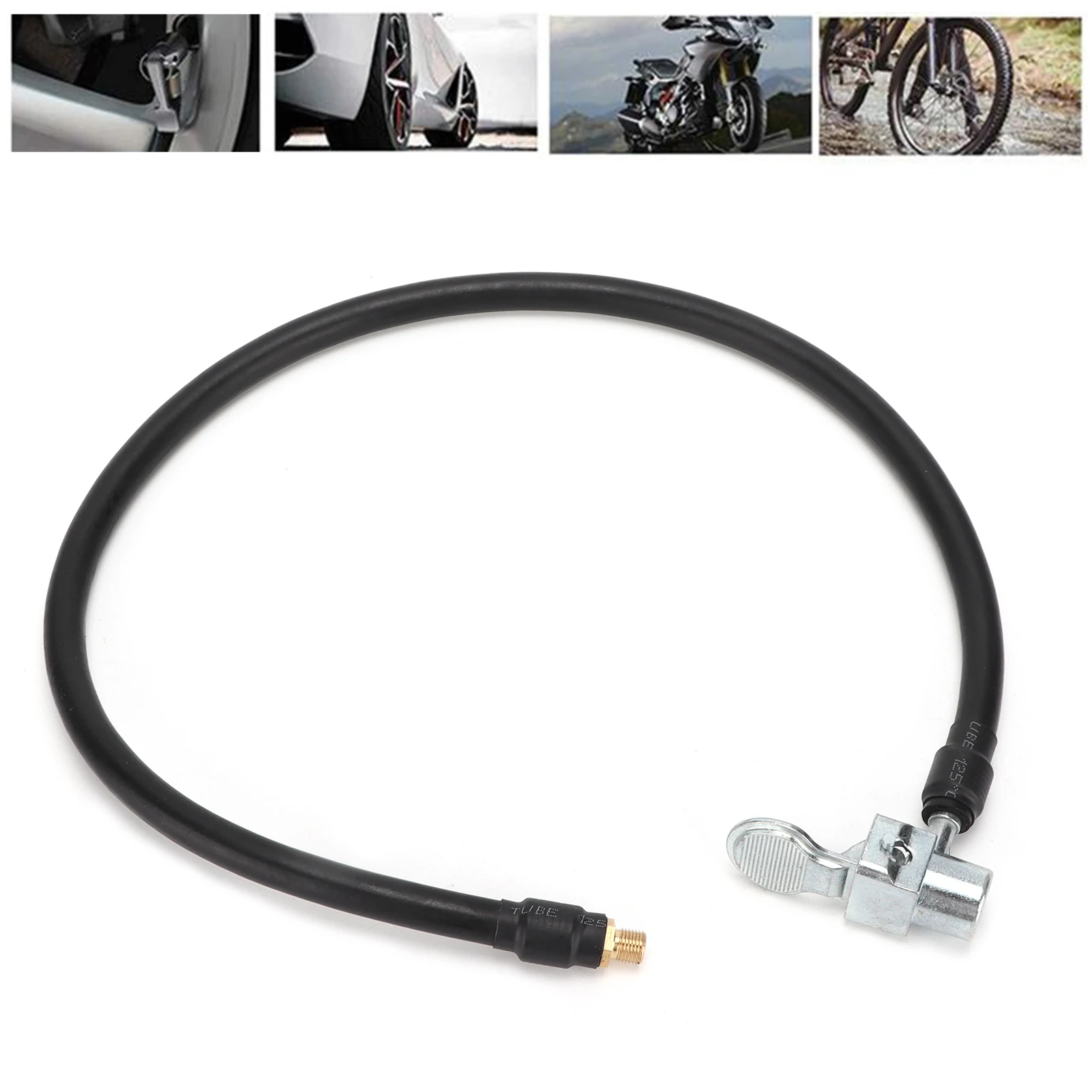 

Car Tire Air Inflator Hose Inflatable Pump Extension Tube Adapter Twist Tyre Air Connection Locking Air Chuck Bike Motorcycle