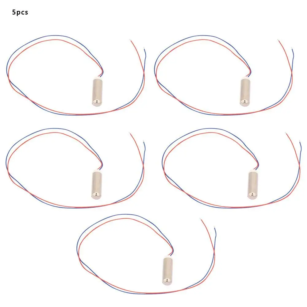 Motor sin núcleo CC con vibración integrada, resistente al agua, 1,5-3v, 8000-16000RPM, para cepillo de dientes eléctrico, juguetes, 7x25mm, 5 piezas