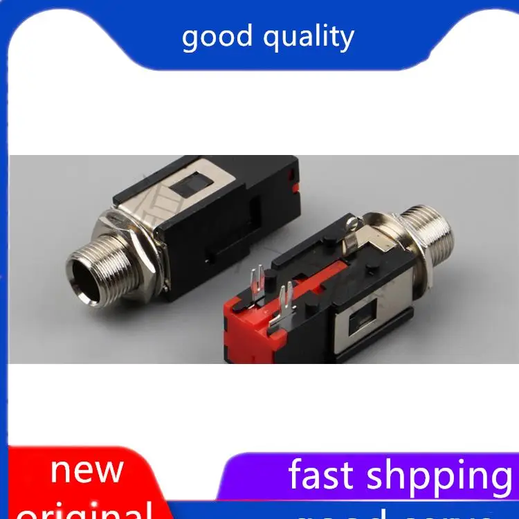 10pcs original new 308-PJ-602B pin 3-pin single and dual channel 6.35mm headphone interface female stereo audio jack