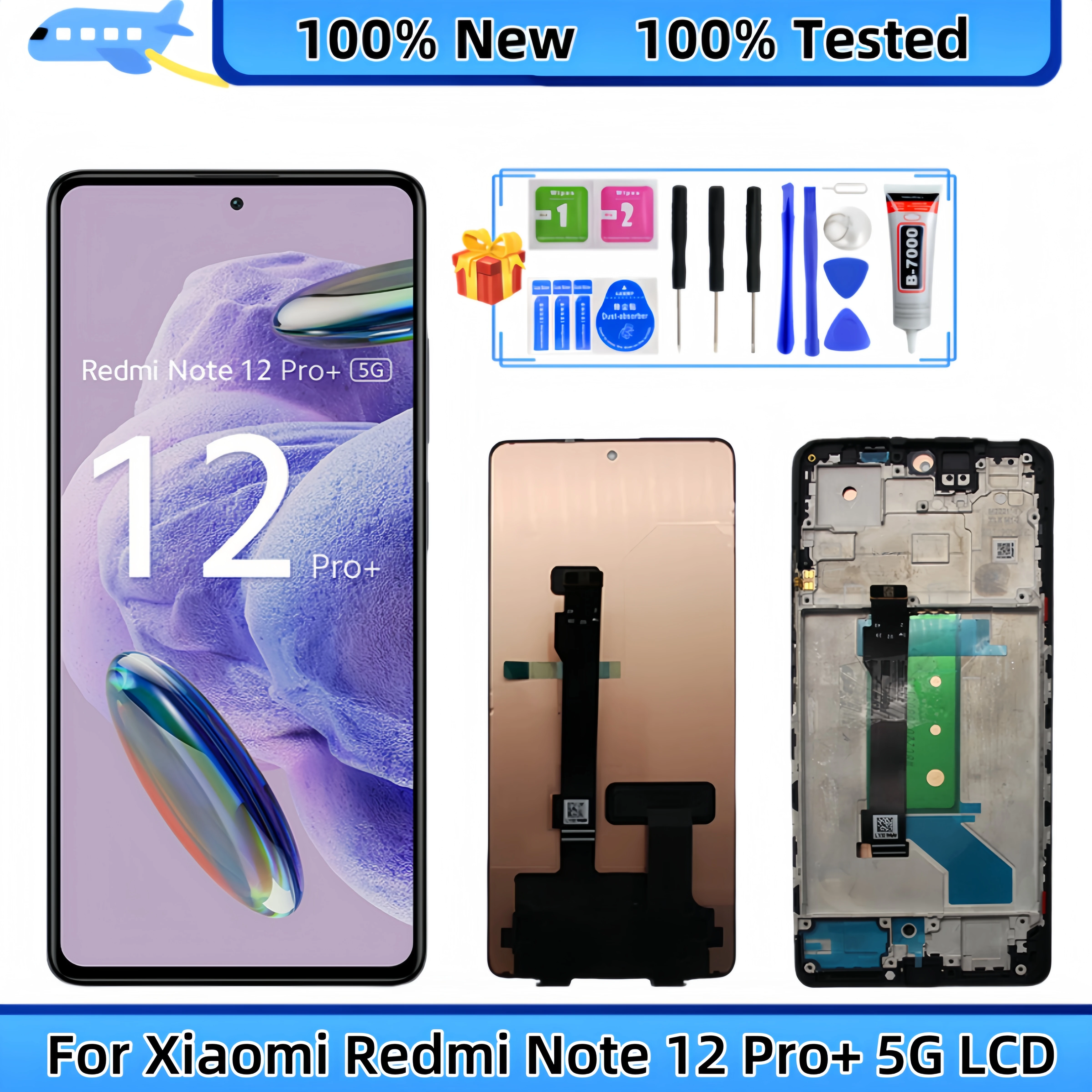 LCD Display Touch Screen Digitizer Assembly Replacement, for Xiaomi Redmi Note 12 Pro Plus