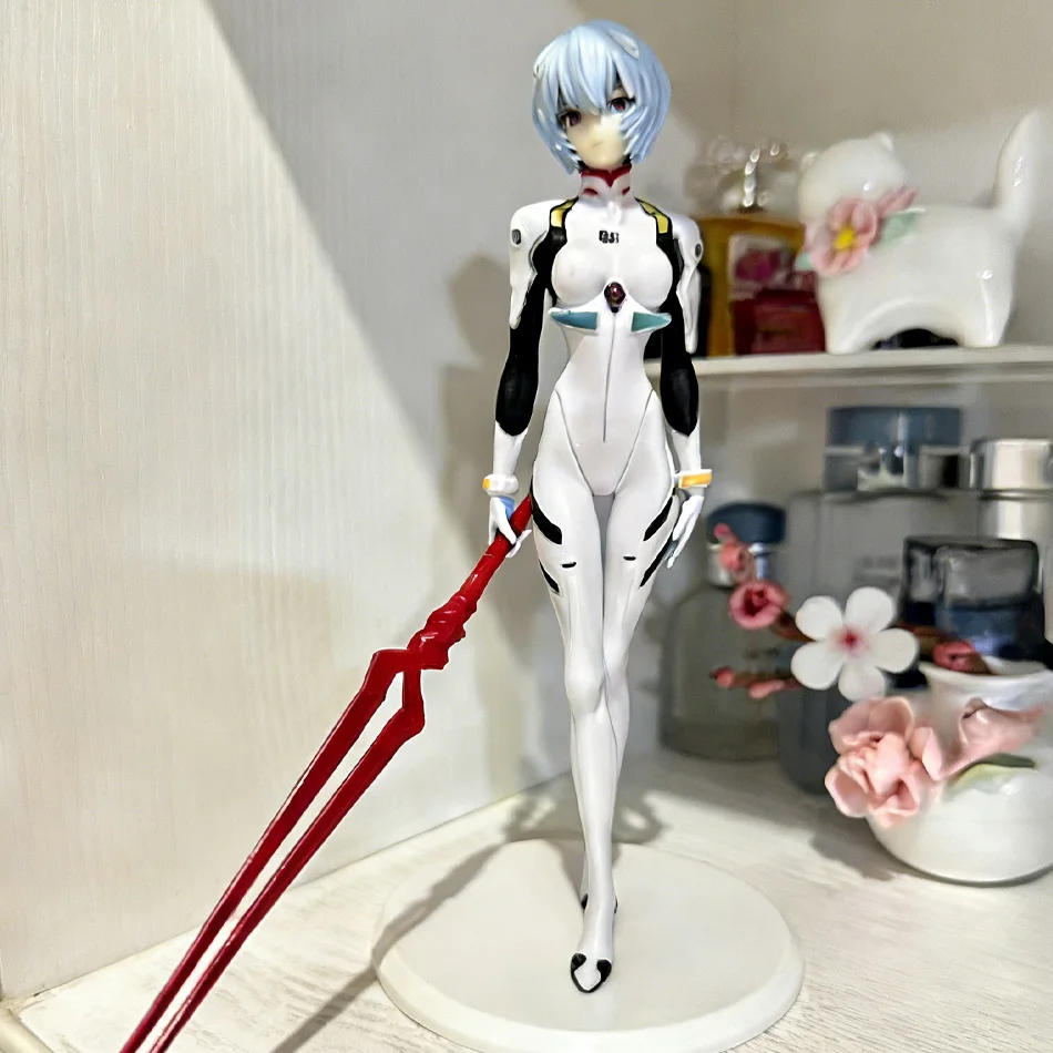 Figura de Acción de Rei Ayanami con Lanza de Longinus, EVA Neon Genesis Evangelion, Modelo Coleccionable de Anime, Regalo para Fans