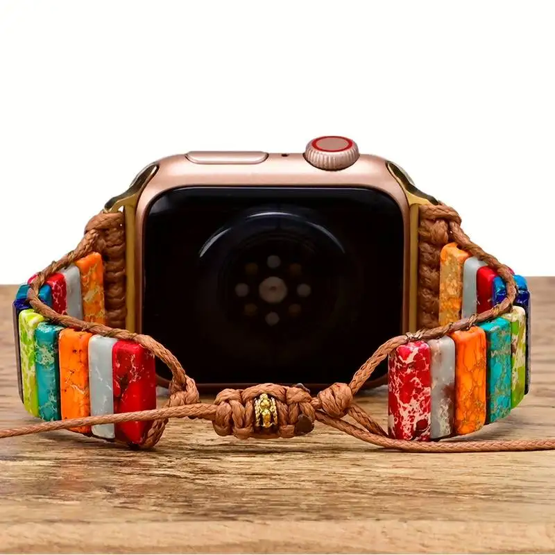 Strap For Apple Watch Band Ultra 49mm 45 41 44 40mm Women Bracelet Multilayer Natural Stone Beaded Jewelry Wristband For iWatch