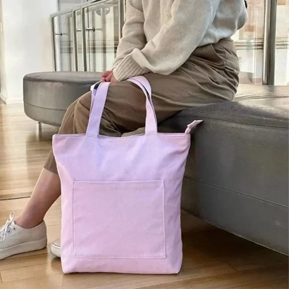 Fashion Casual Tote Bag With Pockets Corduroy Shoulder Bags Large Capacity Shopping Bag for Commuting To Class