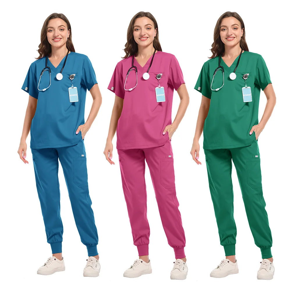 Multicolor Medical Uniforms Hospital Surgical Nurse Scrubs Set Unisex Nurses Accessories Dental Clinic Beauty Salon Workwear