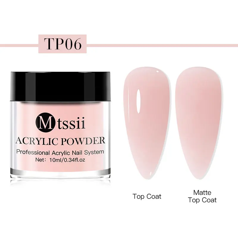 10g/Bottle Professional Acrylic Powder Pink/White/Clear Nude Extension Crystal Powder DIY 3IN1 Manicure Polymer Builder Powder