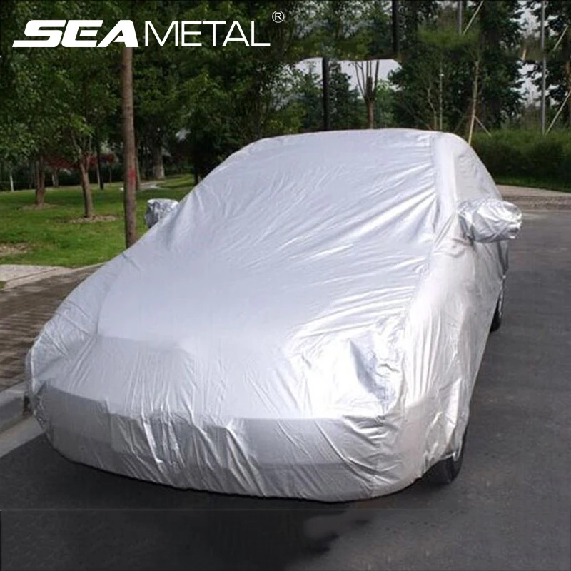 

Universal Full Car Cover Rain Frost Snow Dust Waterproof Exterior Car Protector Covers Anti Uv Outdoor Reflective