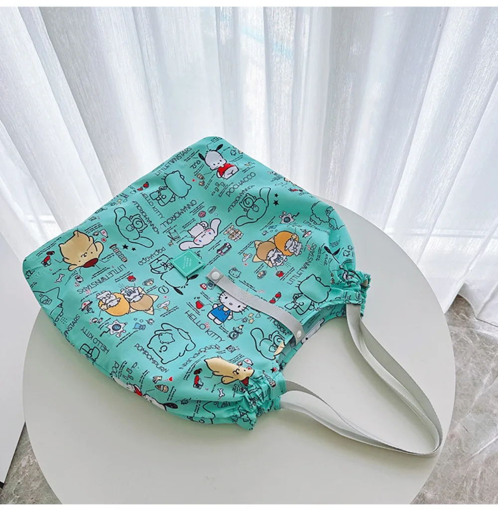 Cute Cinnamoroll Cartoon Eco Shopping Bag Large Capacity Foldable Ultra Light Scratch Resistant Pouch for Shopping Travel Use - view 4