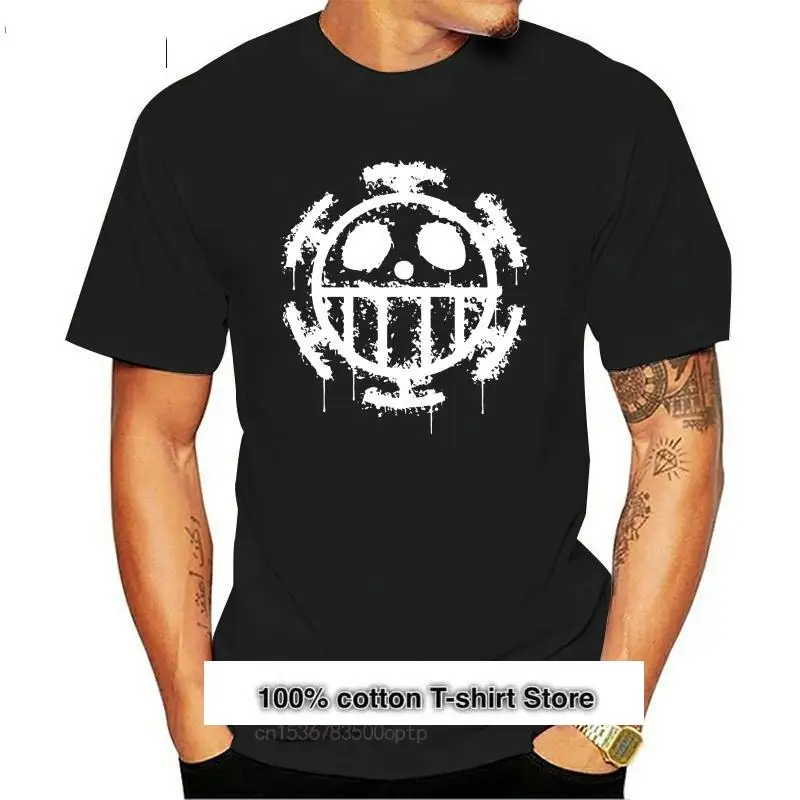 Camiseta de Trafalgar Law para hombre, camisa de manga corta con estampado divertido, básica, 100 de algodón, nueva