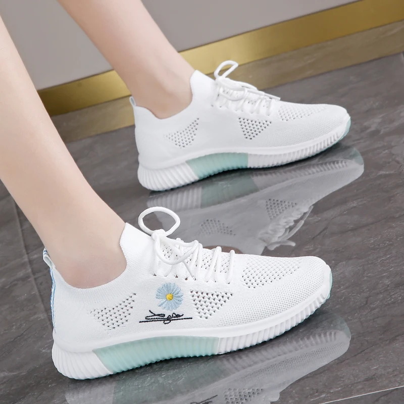 

Women's sports shoes, lightweight, soft soled running shoes, breathable mesh shoes, casual shoes, white sneakers
