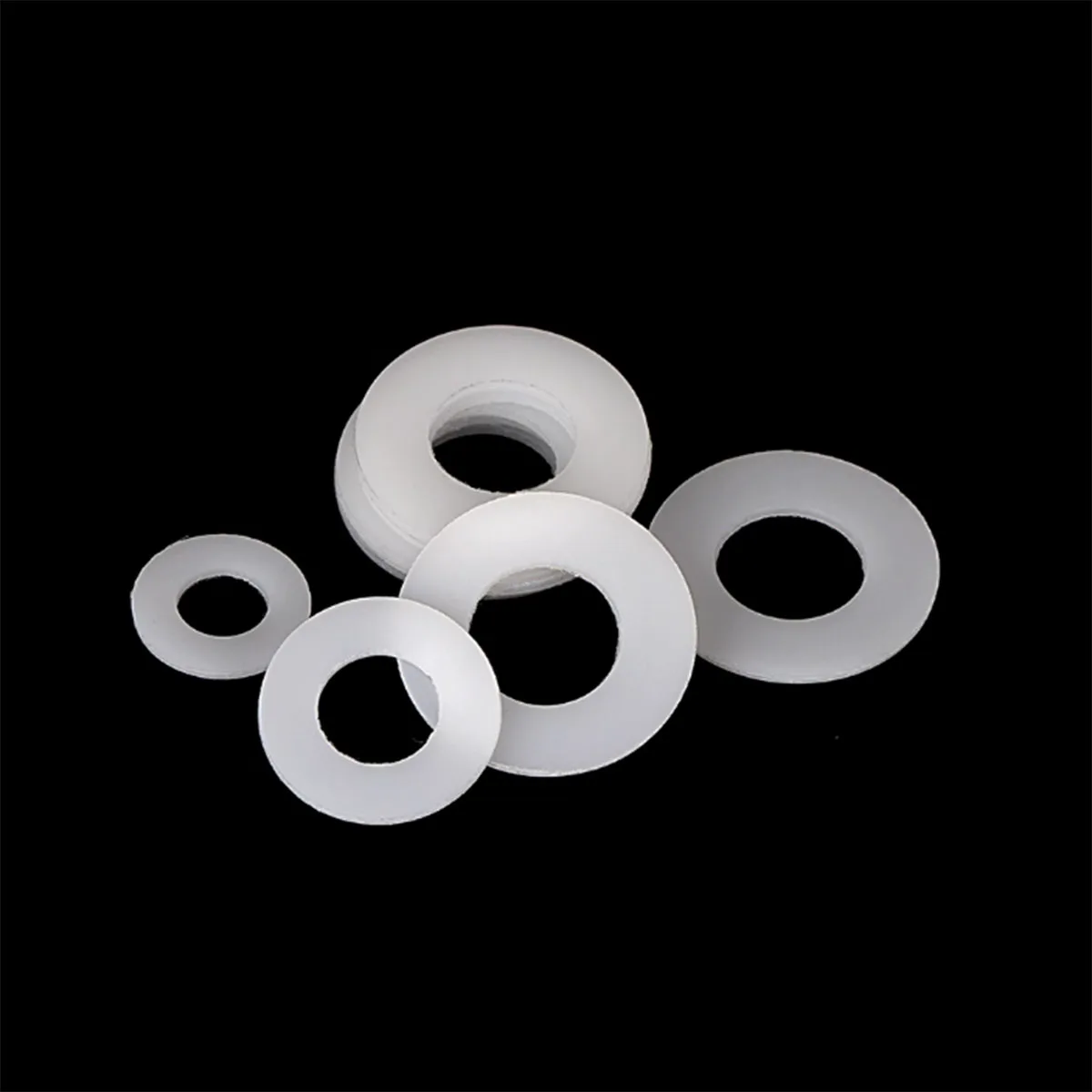 White POM Steel Flat Washer High-Strength Hard Plastics Insulation Gasket M2M3M4M5M6M8M10