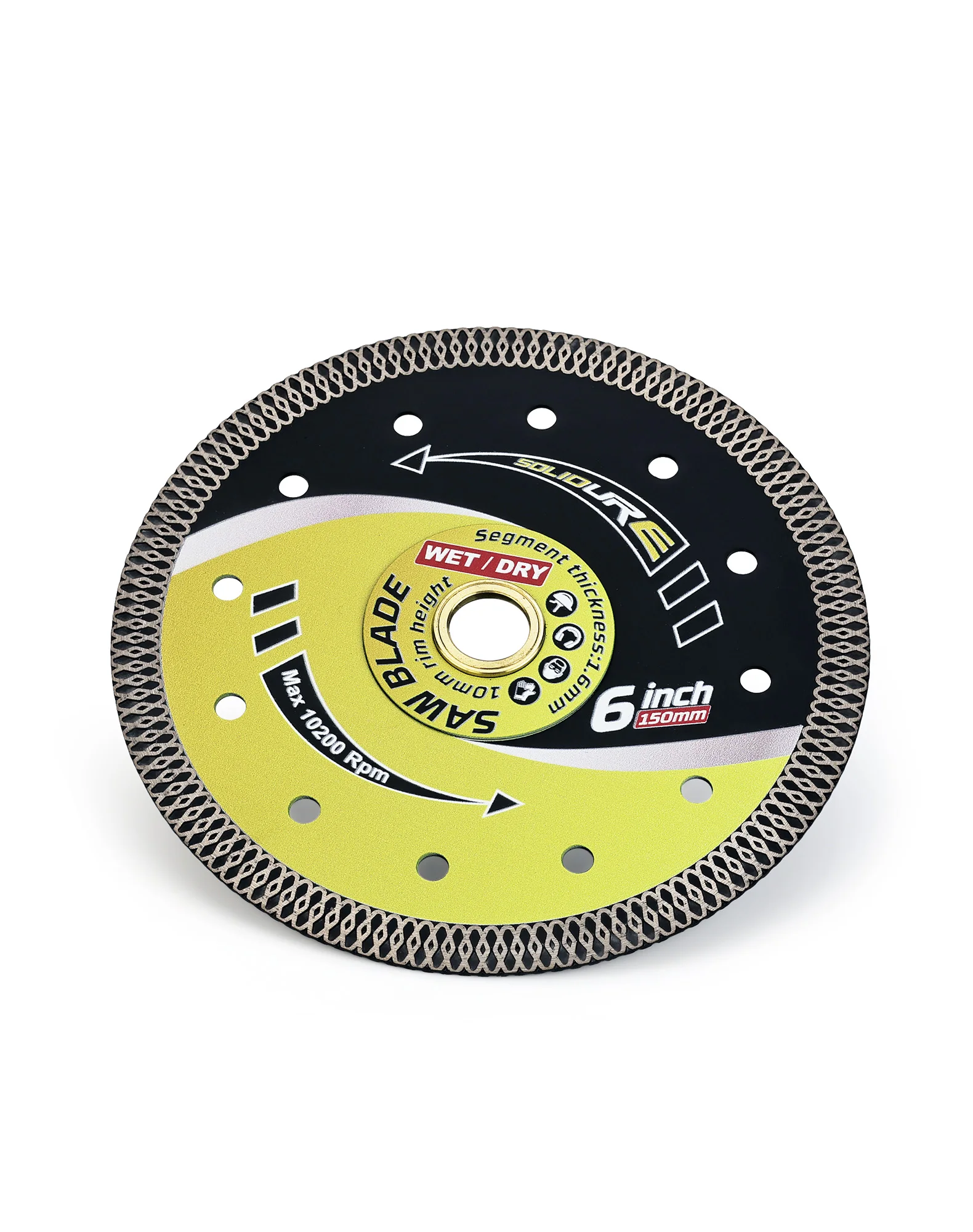Super Thin 6" Porcelain Cutting Blades 150mm Diamond Turbo Cutting Disc Cut on Porcelain,Ceramic Tile,Granite,Marble